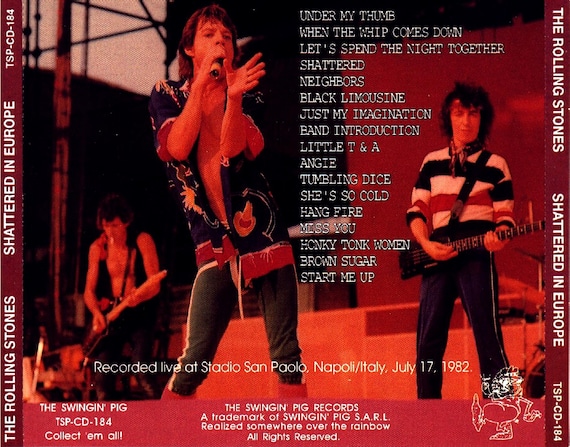 Rolling Stones Live 2 CD Shattered in Europe 1982 Live in Napoli
