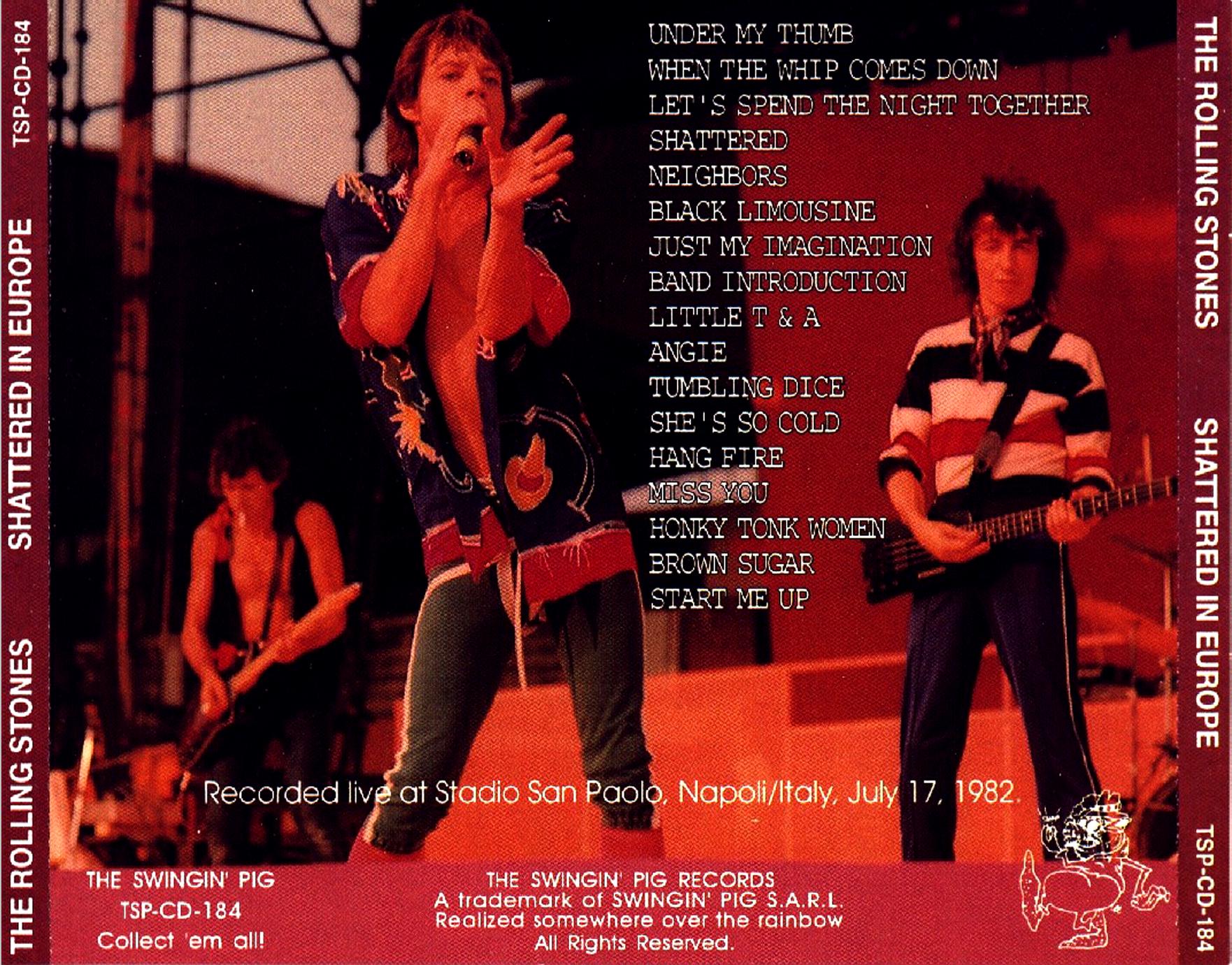 Rolling Stones Live 2 CD Shattered in Europe 1982 Live in Napoli