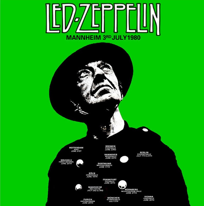 Zeppelin Man Led Zeppelin Live 2 CD Set Mannheim 1980 Live in Mannheim Germany 1980 ...