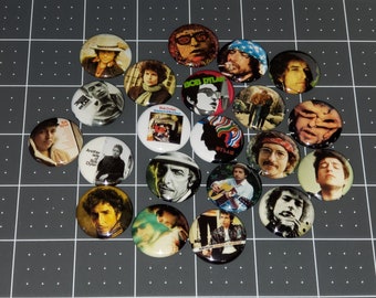 21 Bob Dylan Buttons 1 Inch Pin Mini Vinyl LP Button Pins Highway 61 Freewheelin