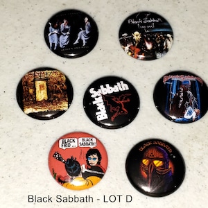 7 Black Sabbath Buttons 1 Inch Button Pin Pins Badge Badges Lot D Dio Years Mob Rules Live Evil