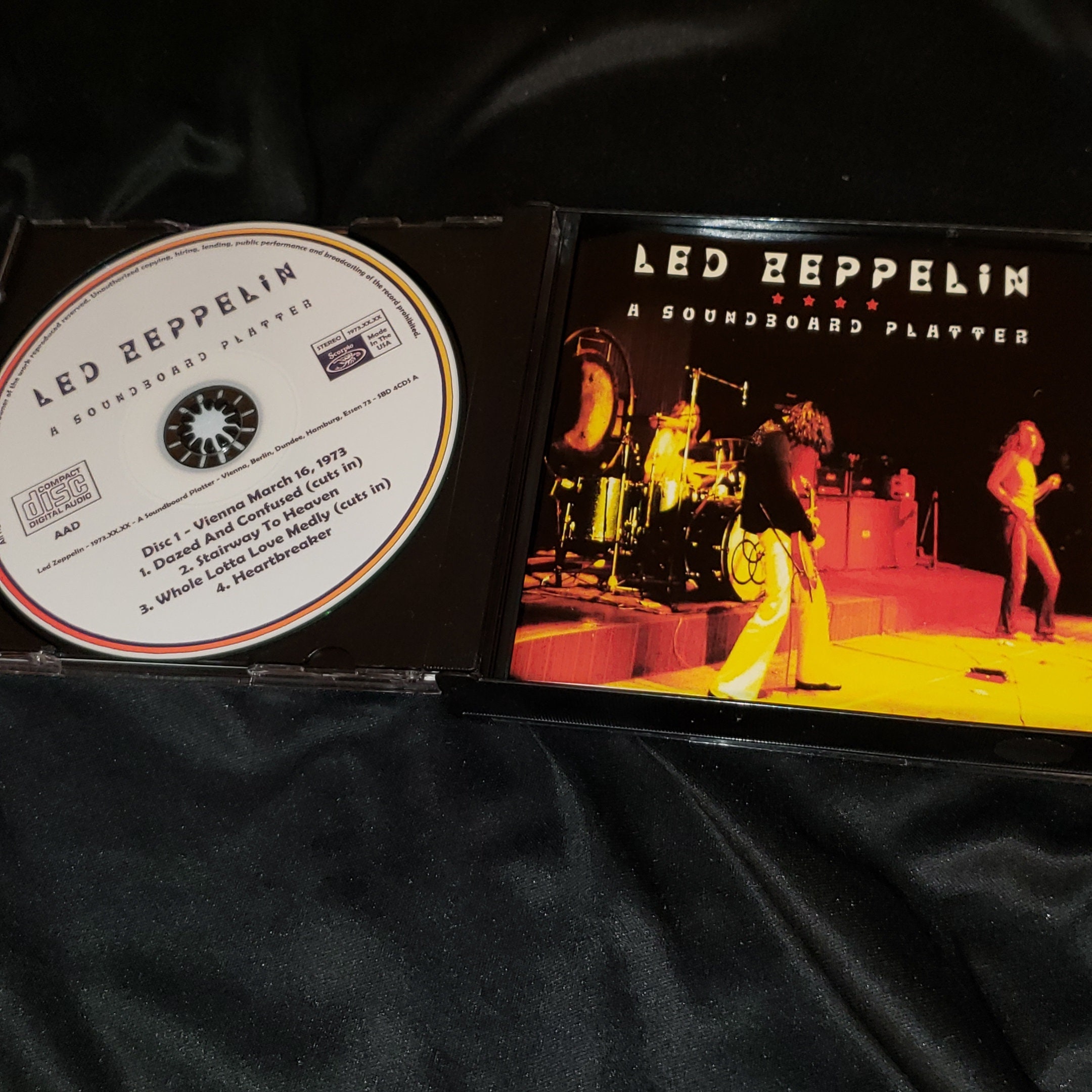 Led Zeppelin 4 CD Set A Soundboard Platter Live in 1973 Comp 