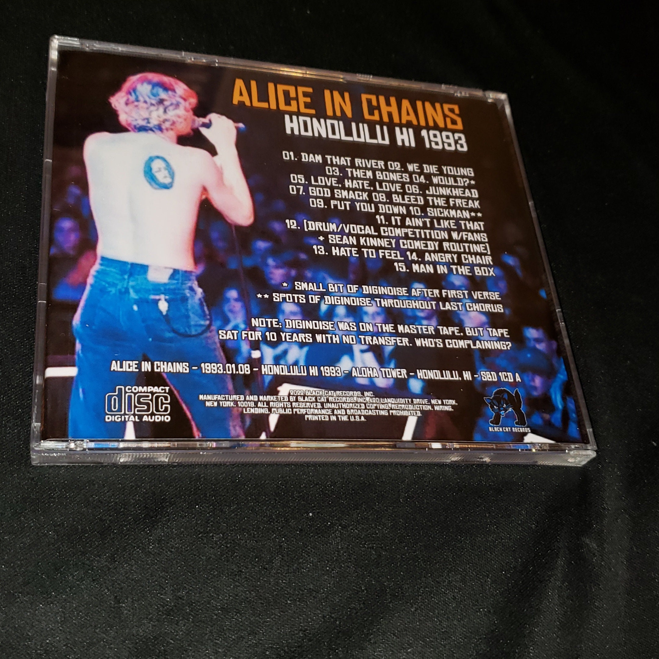 Alice in Chains 1 CD Aloha Tower Live in Honolulu HI 1993 With