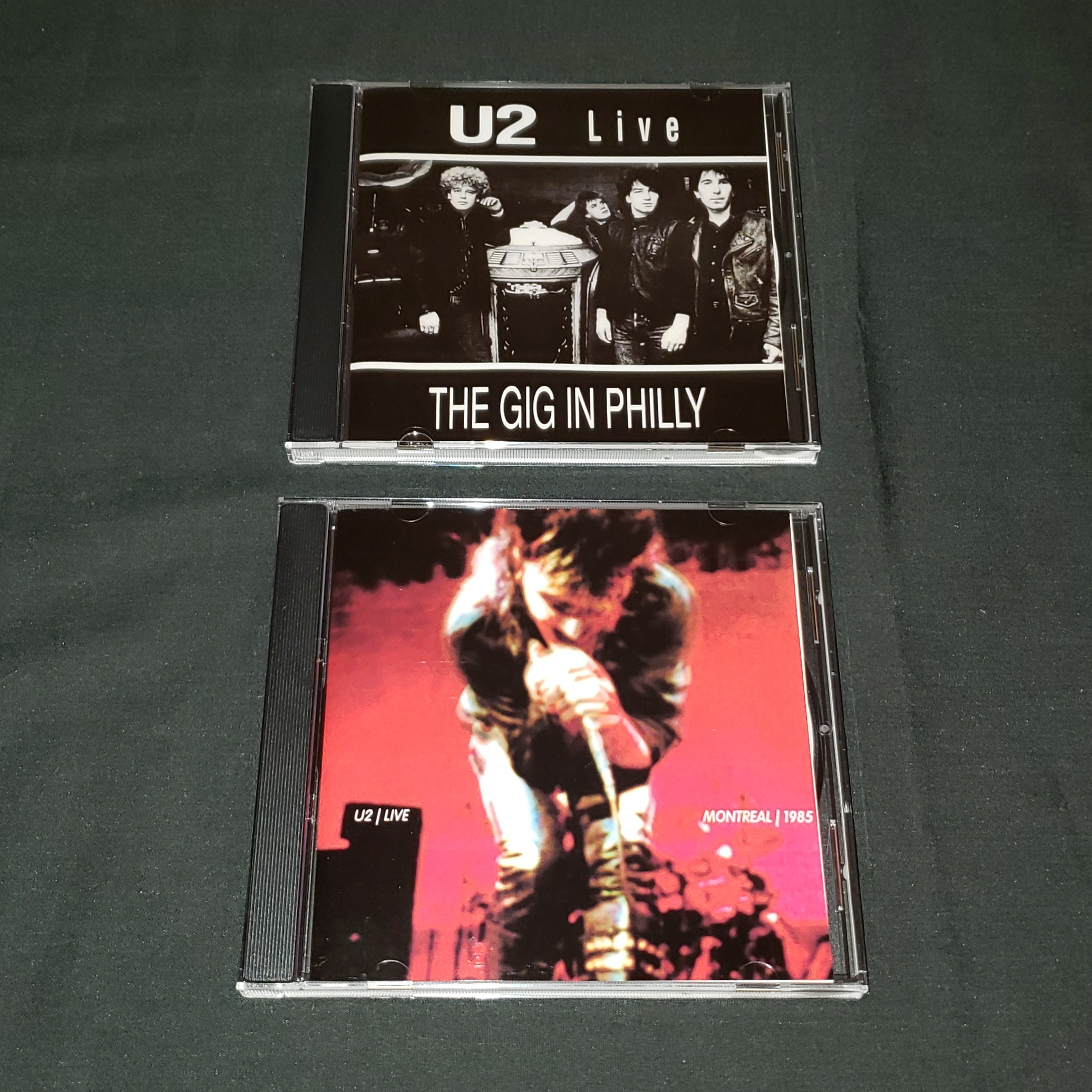 U2 Live 2X 1 CD Sets Gig in Philly 1983 + Montreal 1985 Bono Edge