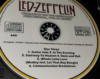 Led Zeppelin 3 CD Set Welcome to 2nd Weekend Knebworth Festival