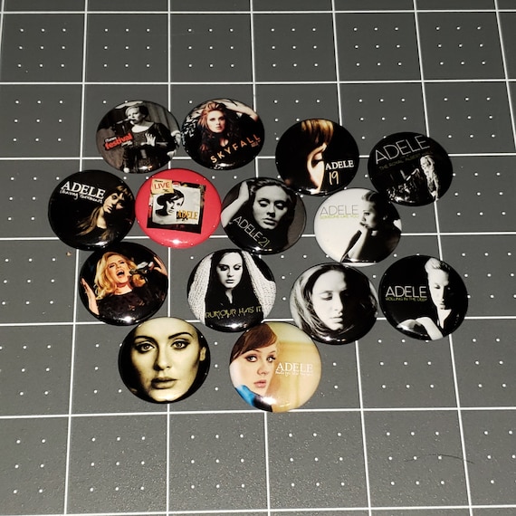 14 Adele Buttons 1 Inch Button Pin Mini LP Vinyl LP Albums 21 Rumour Has It  19 Skyfall James Bond