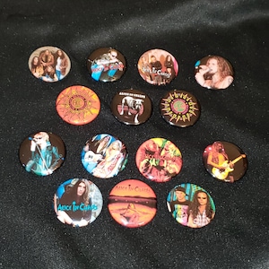14 Alice In Chains Buttons Pin Buttons Mini Vinyl LP Covers 1 Inch Pins Layne Staley Jerry Cantrell Lot A