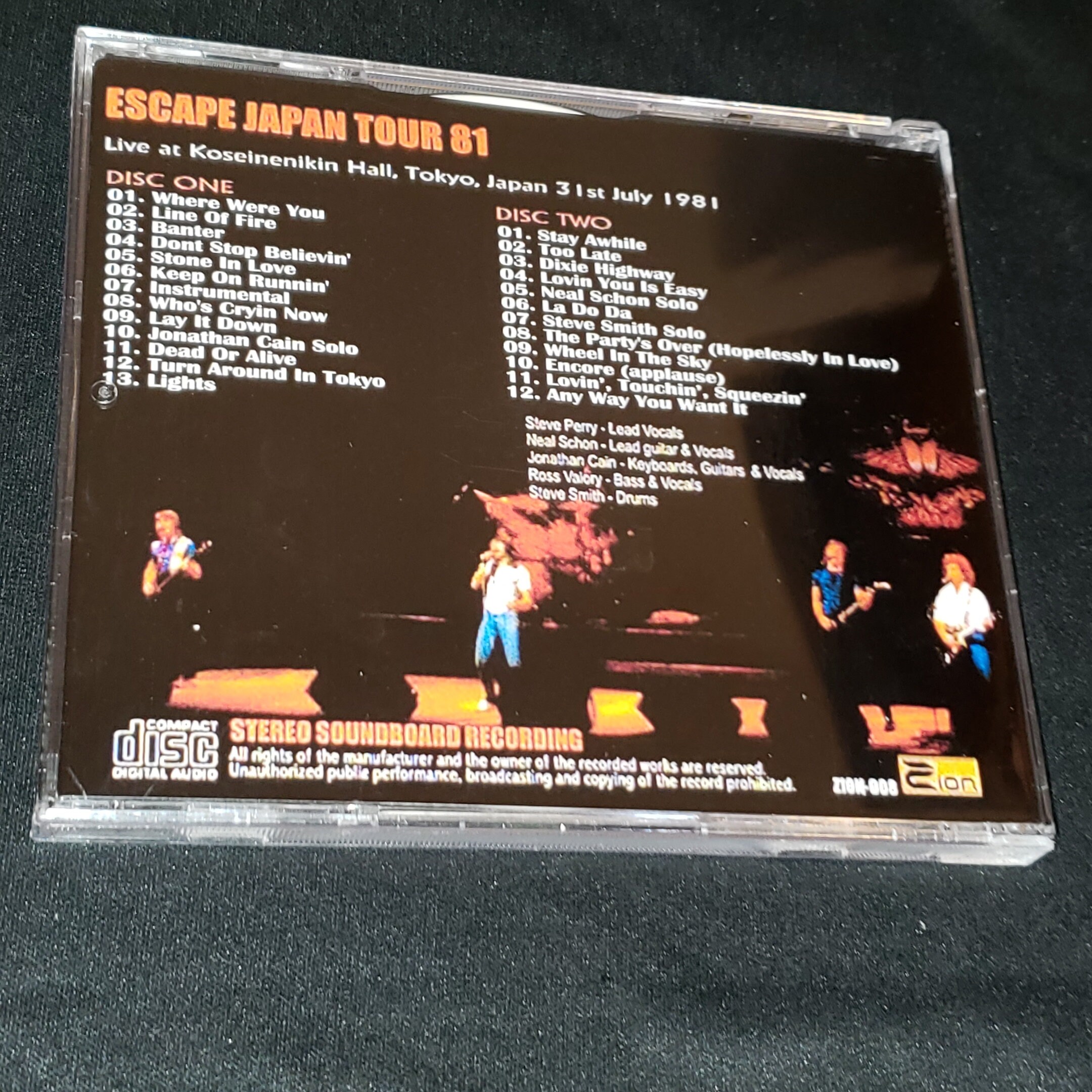 Journey Live 2 CD Set the Great Escape Live in Tokyo Japan 1981 W