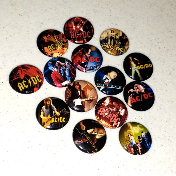 14 AC/DC Buttons 1 Inch Pin Mini Vinyl LP Button Back in Black - Etsy