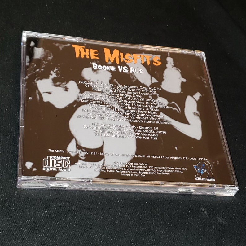 Misfits 1 CD Bookie VS Al's Two shows Detroit 81 and LA 82 Danzig Samhain image 3