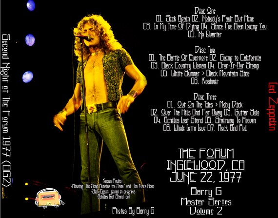 3CD！レッド・ツェッペリン/SECOND NIGHT AT THE FORUM