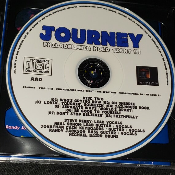 Journey Live 2 CD Set Philly Hold Tight Live in Philadelphia 1986