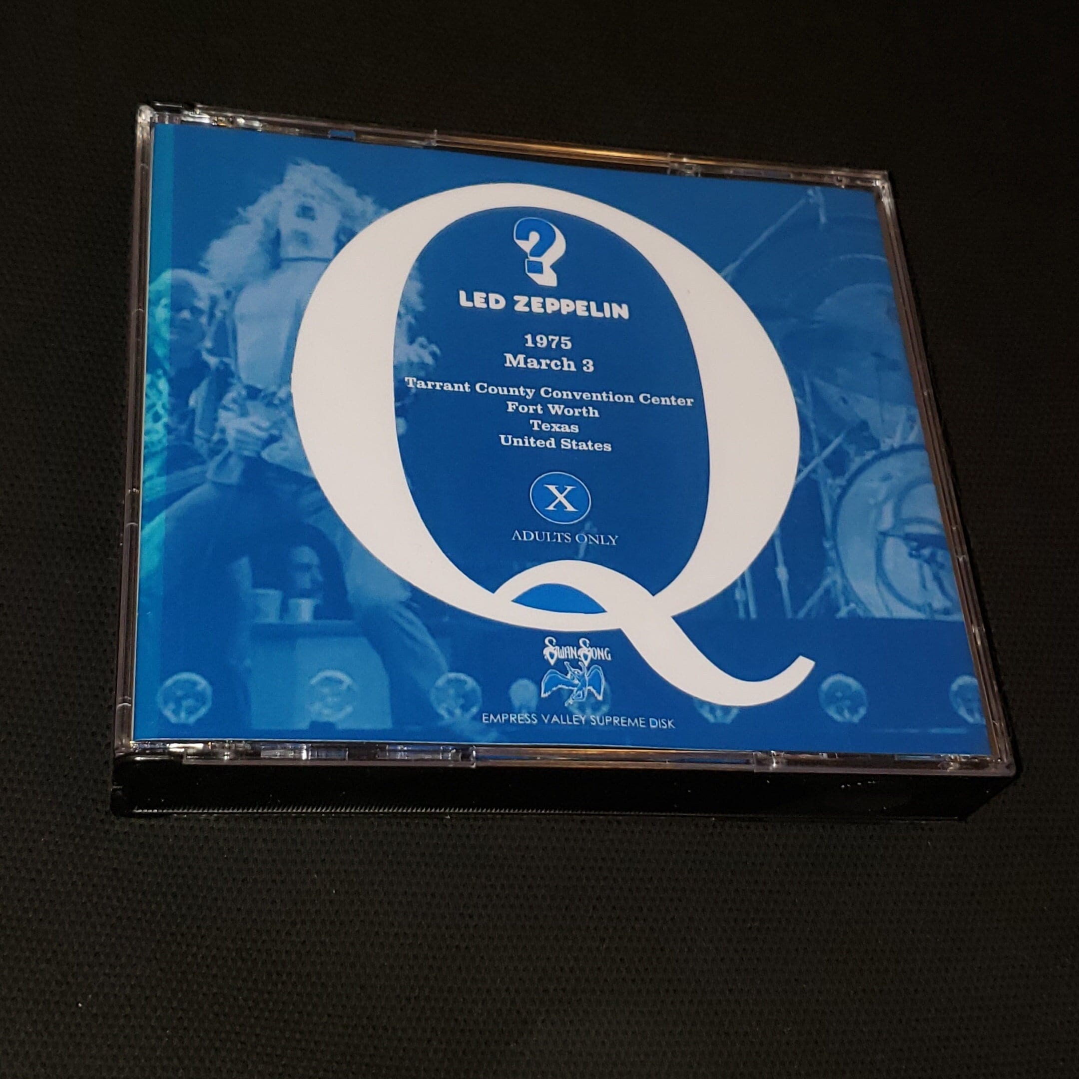 Led Zeppelin 3 CD Set Adults Only Live at Fort Worth Tx 1975