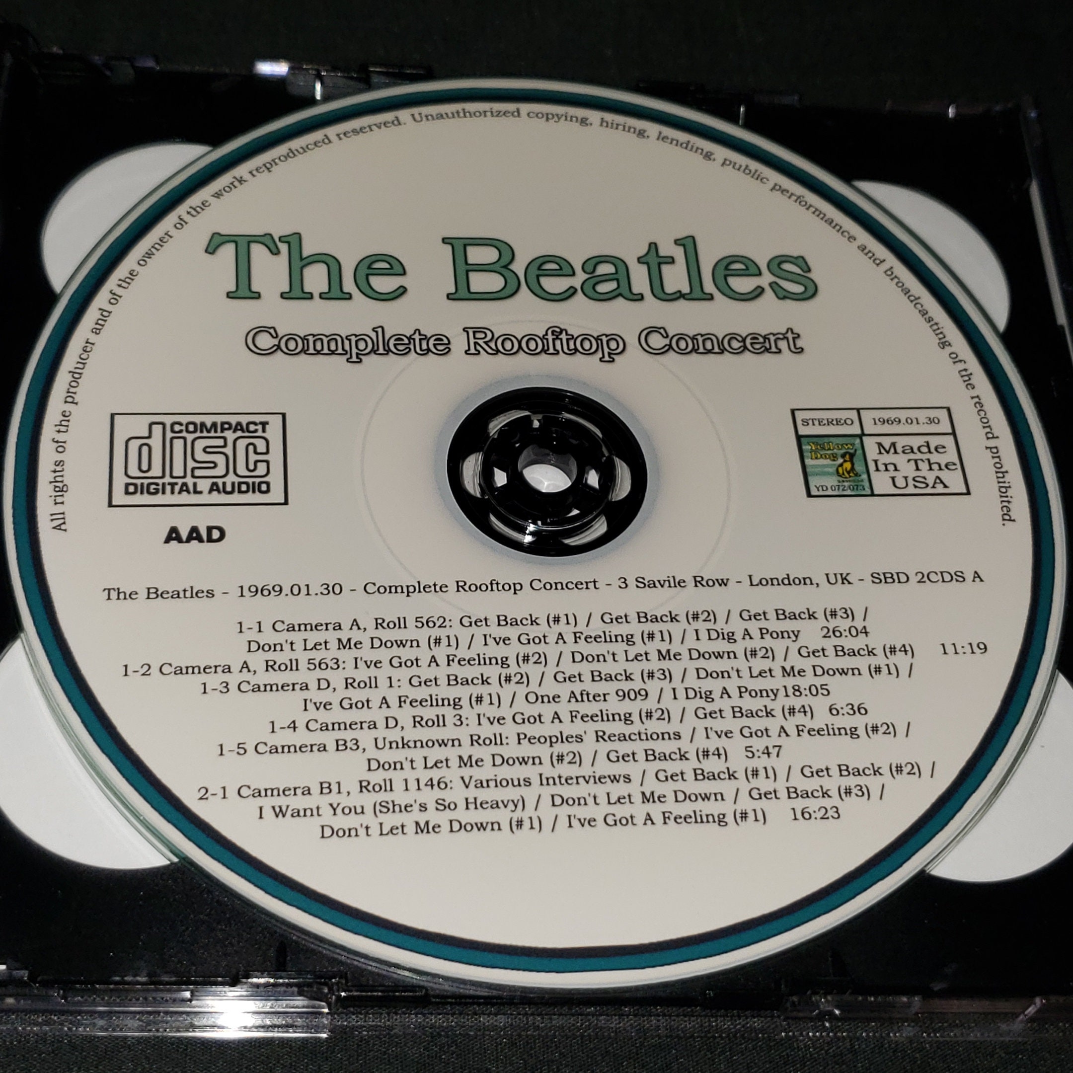 Beatles Rooftop Cd The Beatles 2 CD Complete Rooftop Concert Abbey Road Rooftop 1969 ...