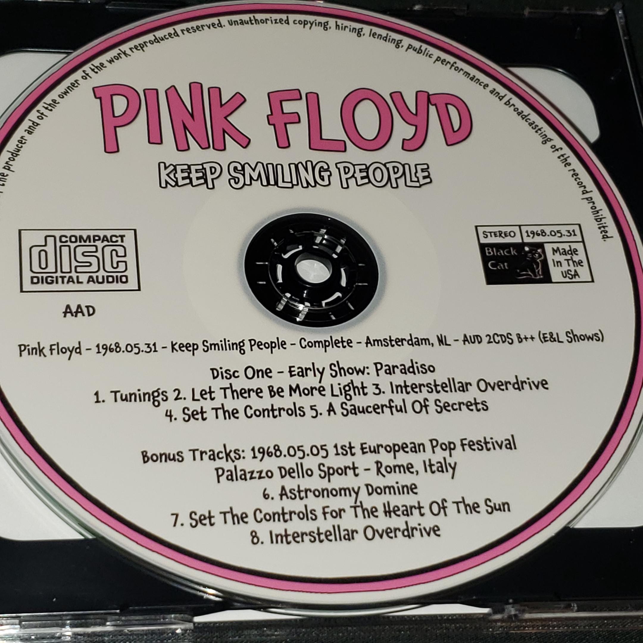 Pink Floyd Live 2 CD Keep Smiling People in Amsterdam NL 1968