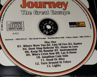 Journey Live 2 CD Set the Great Escape Live in Tokyo Japan 1981 W
