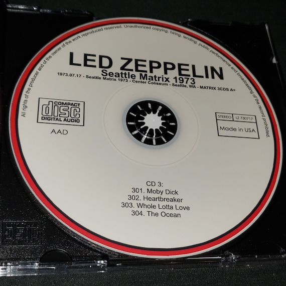 公式通販サイト - ファッション 通販 Seattle Set CD 3 Zeppelin Led Matrix Seattle in 1973 Live 邦楽