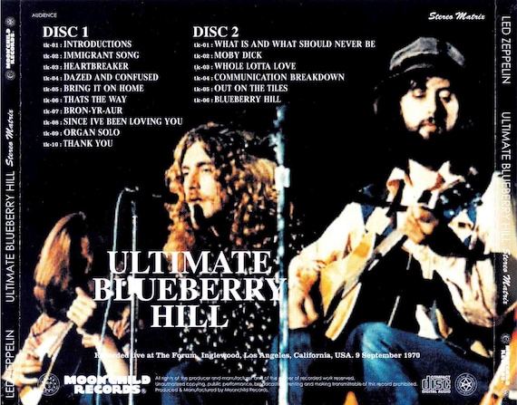Led Zeppelin Live 2 CD Set Ultimate Blueberry Hill in Los Angeles