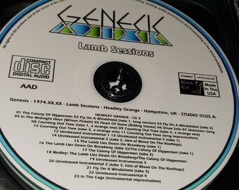 Genesis Live 5 CD Set Lamb Sessions 1974 at Headley Grange