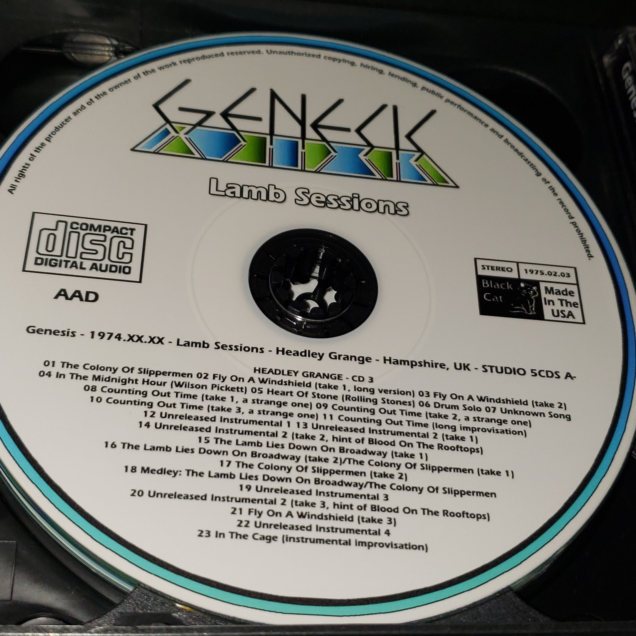 Genesis Live 5 CD Set Lamb Sessions 1974 at Headley Grange Phil Genesis Live 5 CD Set Lamb Sessions 1974 at Headley Grange Phil