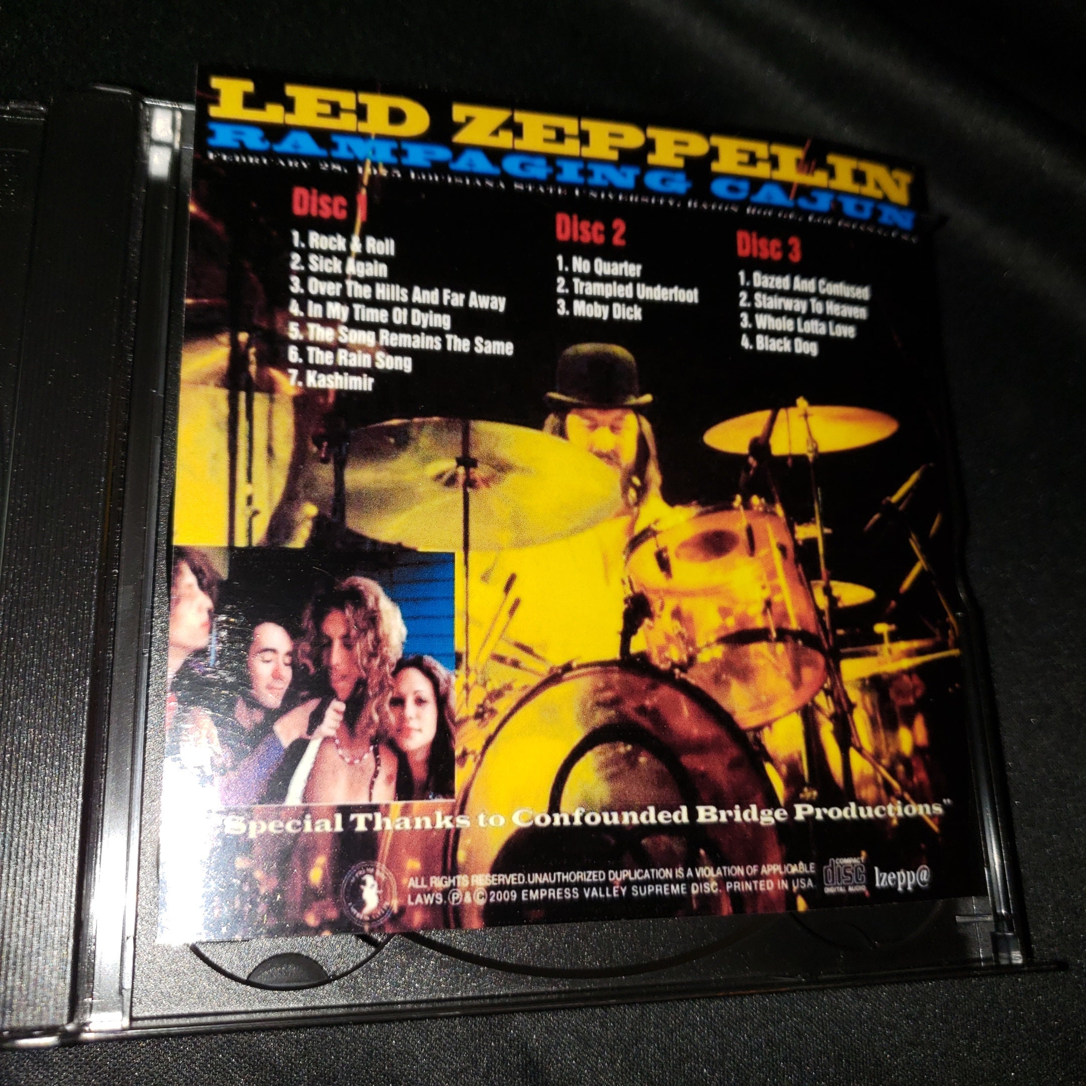 Led Zeppelin 3 CD Set Rampaging Cajun Live Baton Rouge 1975 Led Zeppelin 3 CD Set Rampaging Cajun Live Baton Rouge 1975