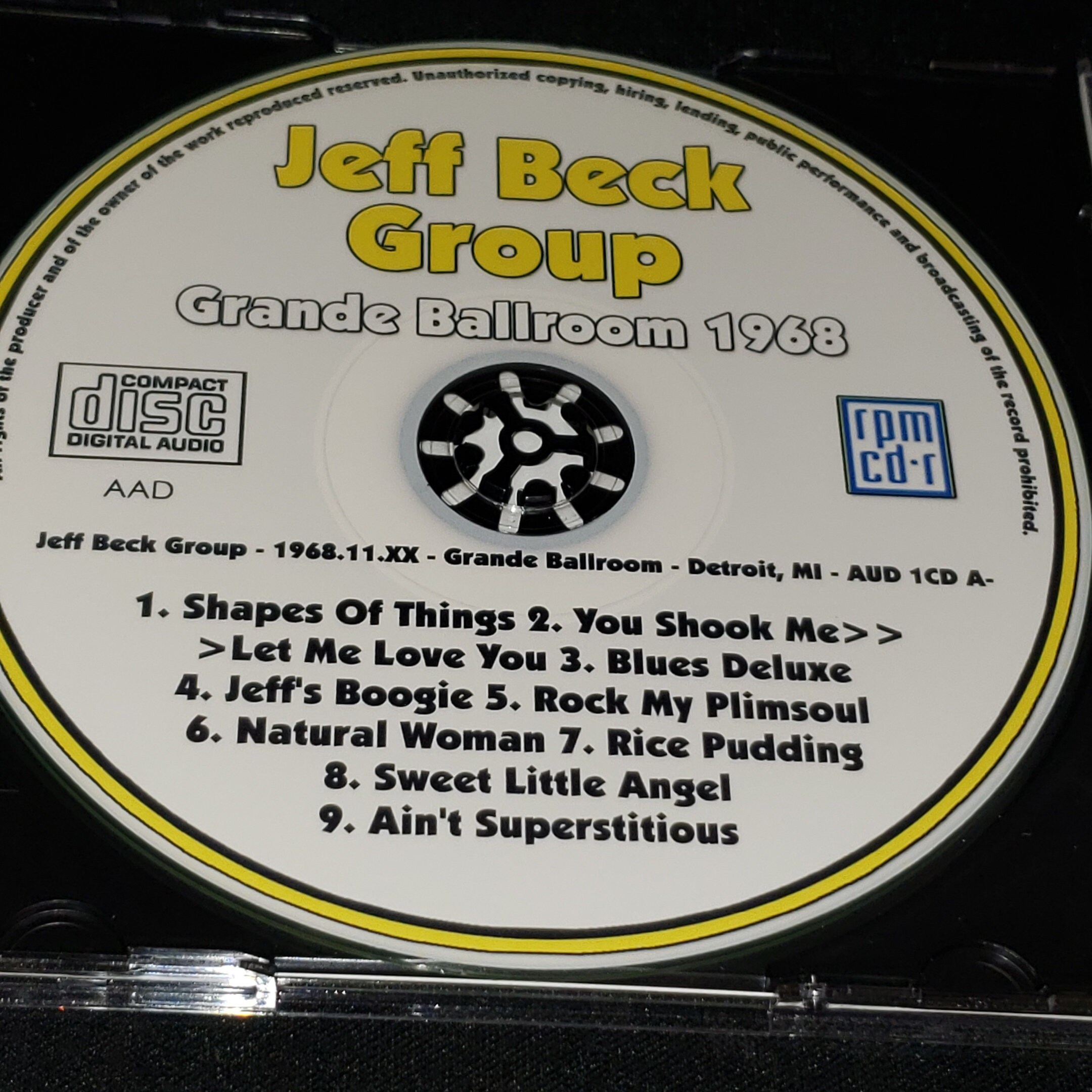 Jeff Beck Group 1 CD Set Live in Detroit 1968 at the Grande