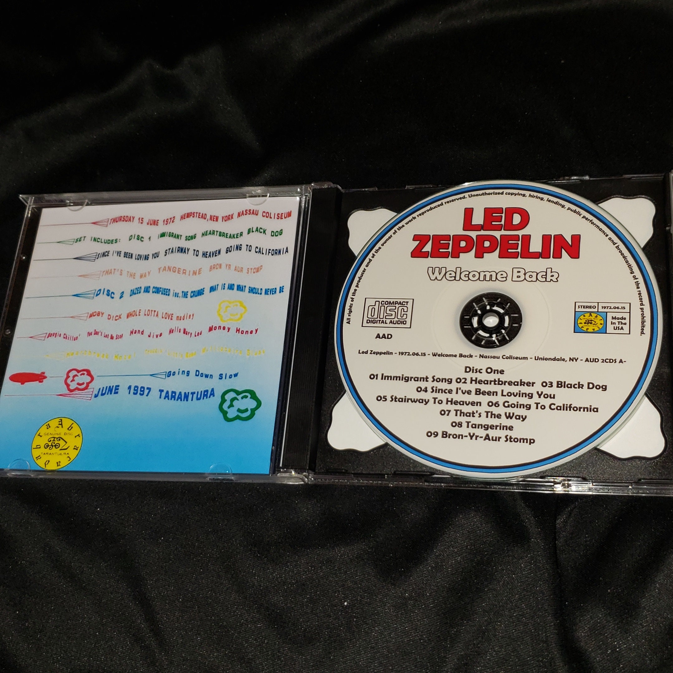 Led Zeppelin Live 2 CD Set Welcome Back in Uniondale NY 1972 Led Zeppelin Live 2 CD Set Welcome Back in Uniondale NY 1972