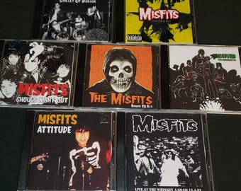 Misfits 7X 1 CD Attitude Go Go Necronomicon Bookie Ghouls 12 Hits Omelet