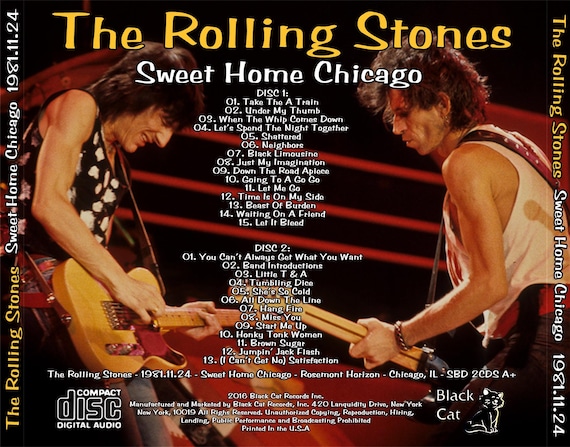 Rolling Stones Live 2 CD Sweet Home Chicago 1981 Live in Chicago 