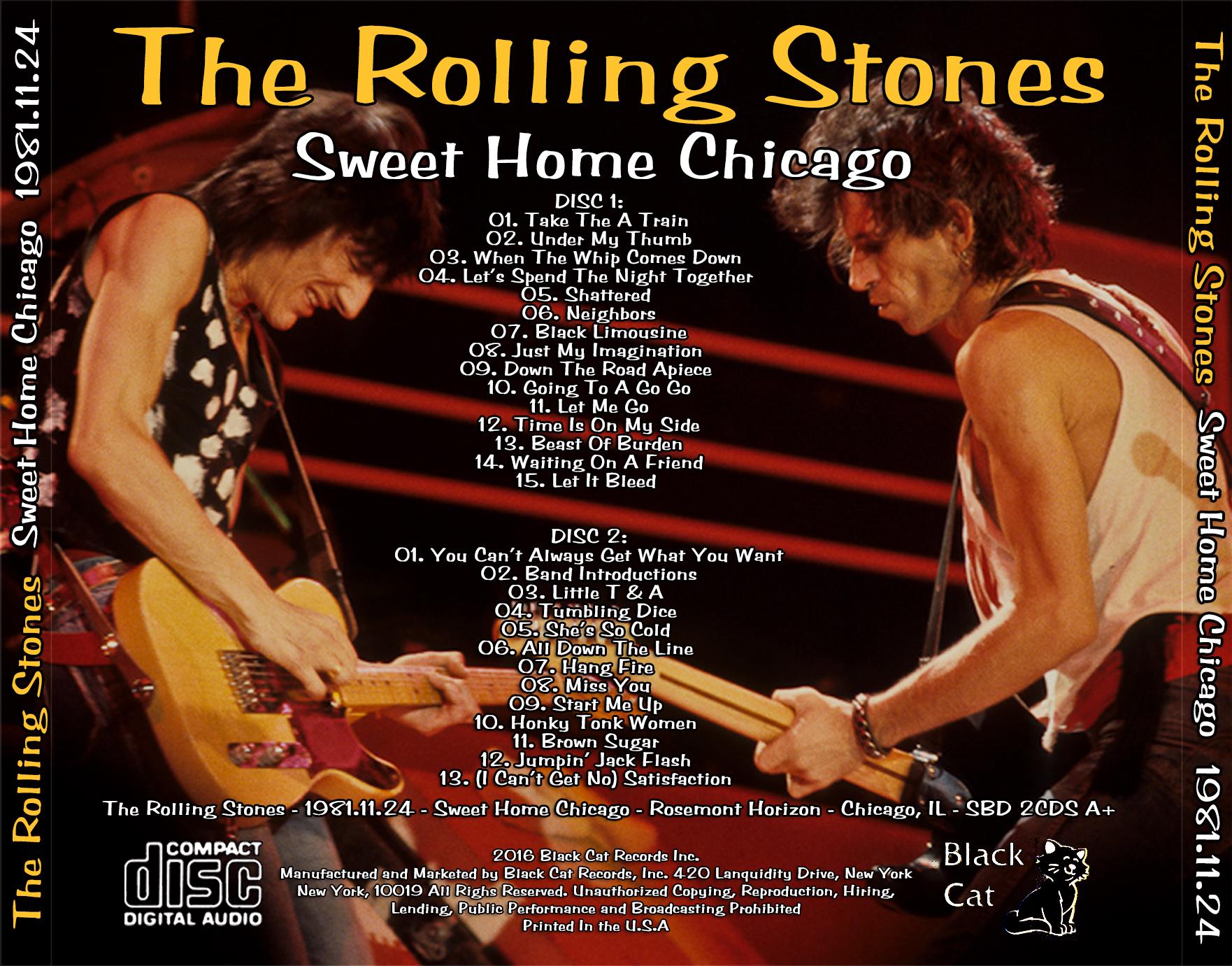 Rolling Stones Live 2 CD Sweet Home Chicago 1981 Live in Chicago