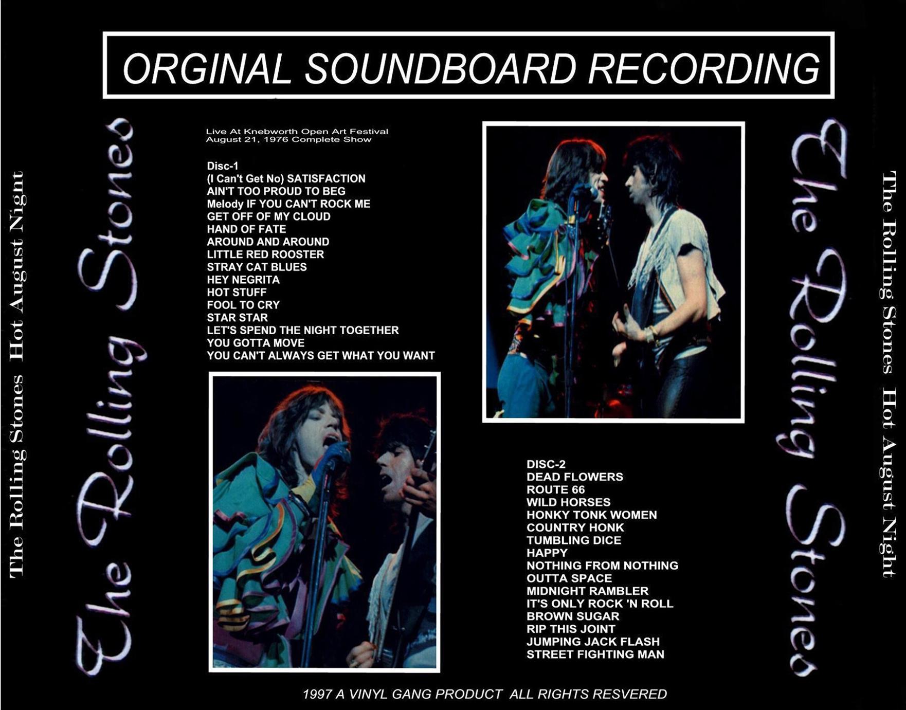 Rolling Stones Live 2 CD Hot August Night 1976 Live at Knebworth