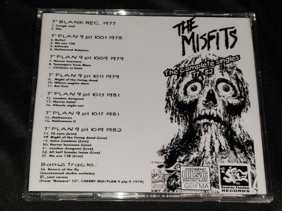 Misfits 1 CD Set Beware the Complete Singles 77-82 Samhain Misfits 1 CD Set Beware the Complete Singles 77-82 Samhain