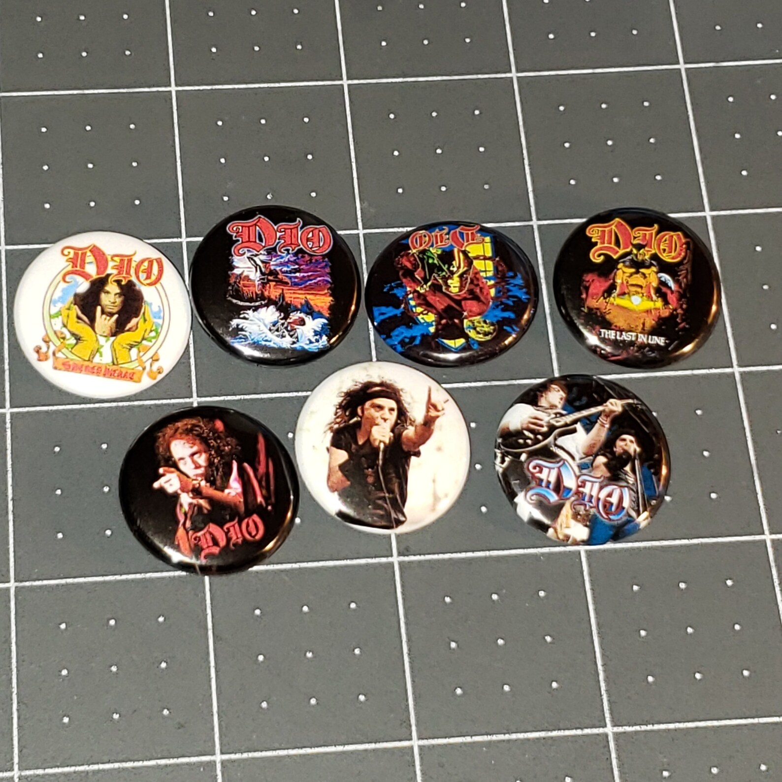 14 DIO Buttons Pin Buttons Mini Vinyl LP Covers 1 Inch Pins Ronnie ...