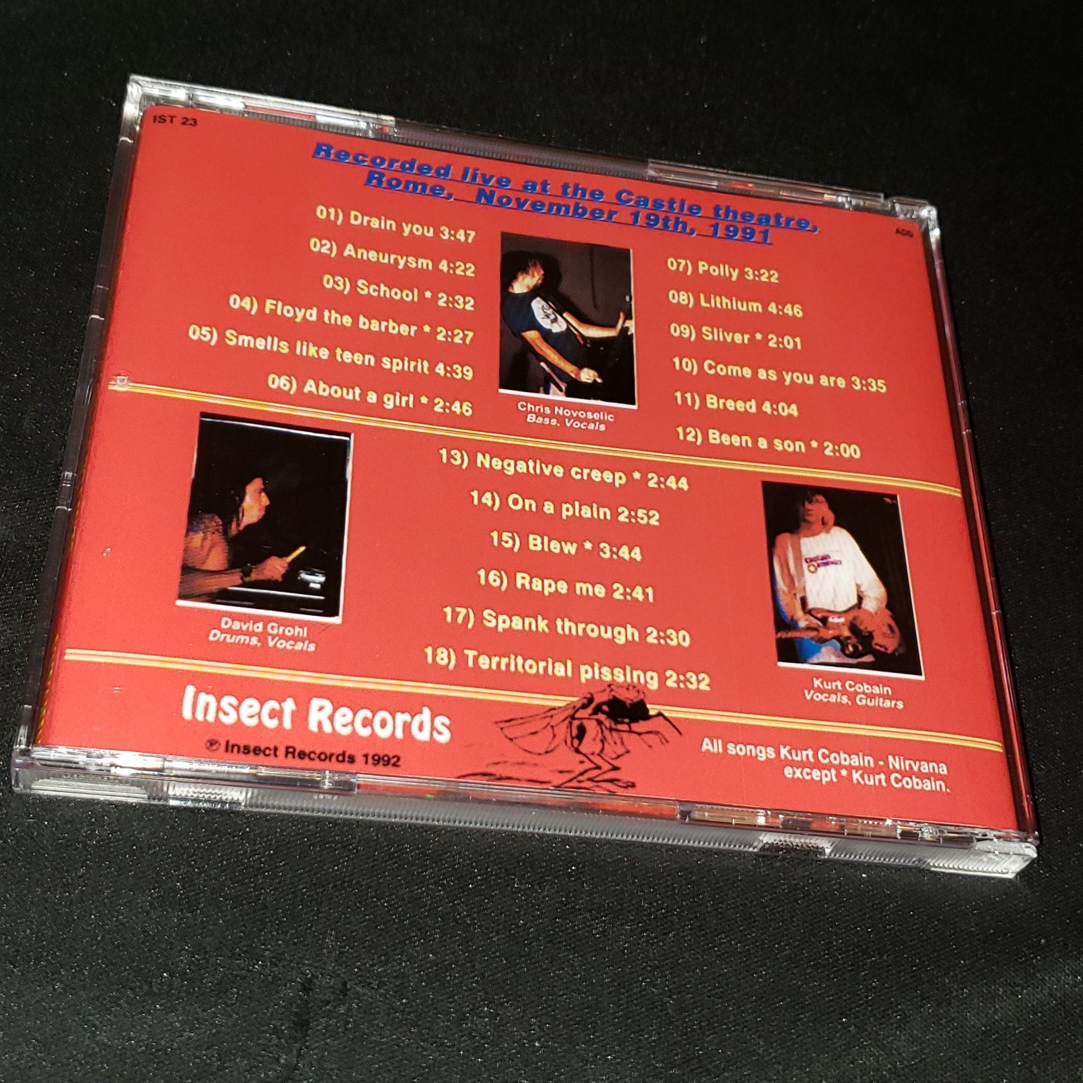 Nirvana Live 1 CD 1991 Seattle Sound Sounds Great Live in