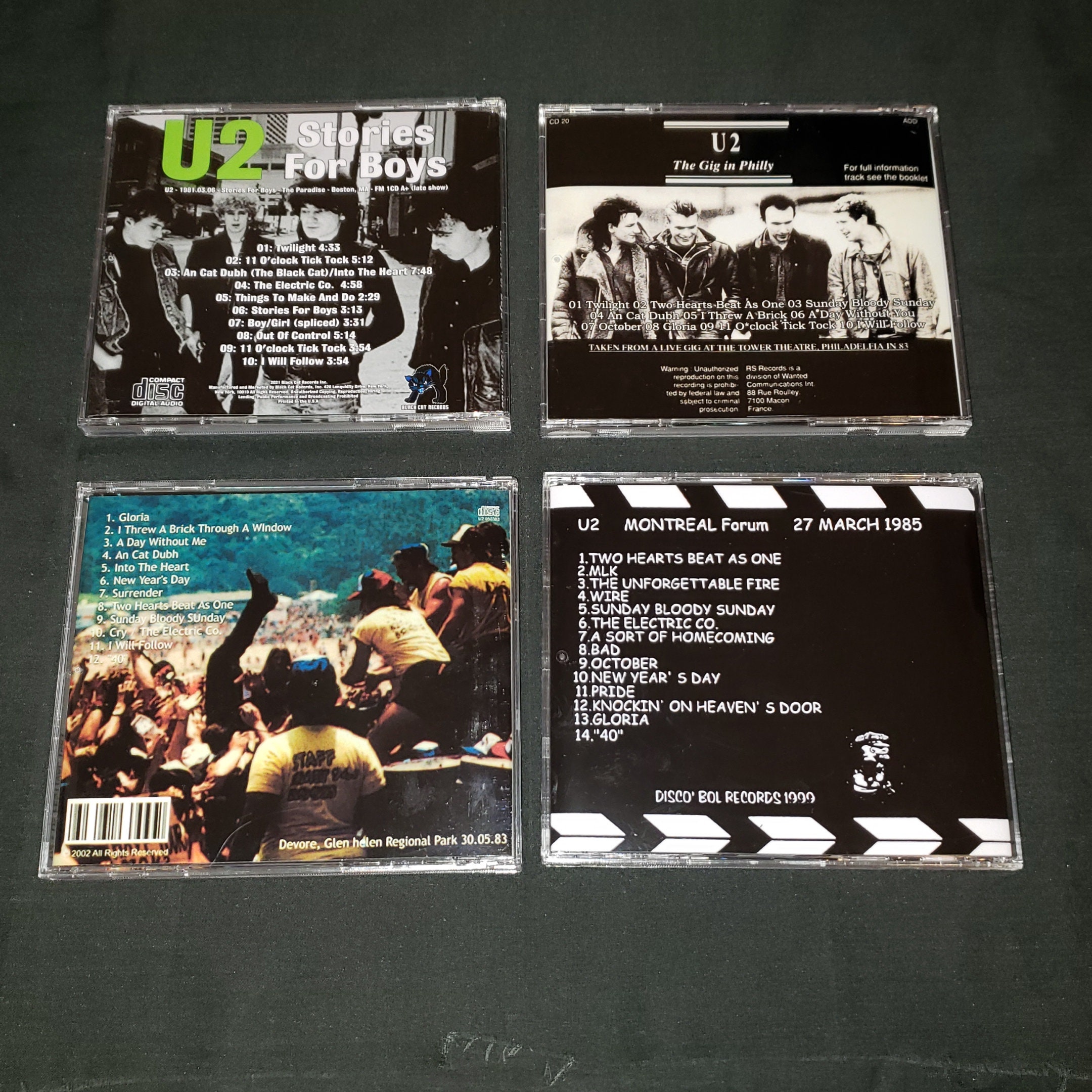 U2 4X 1 CD Bundle Boston 81 Philly 83 US Fest 83 Montreal 85