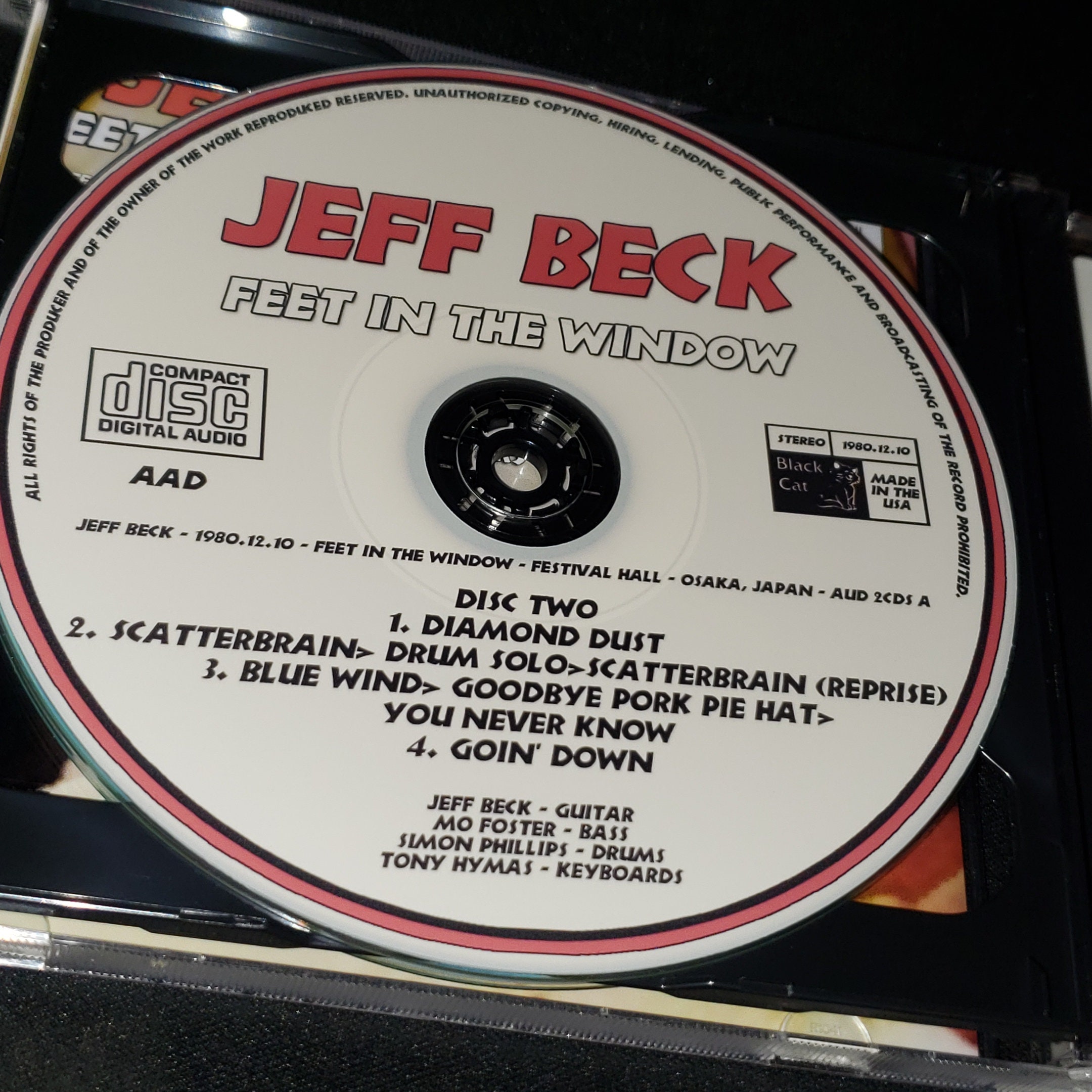 Jeff Beck 2 CD Live 1980 Feet In The Window in Osaka Japan