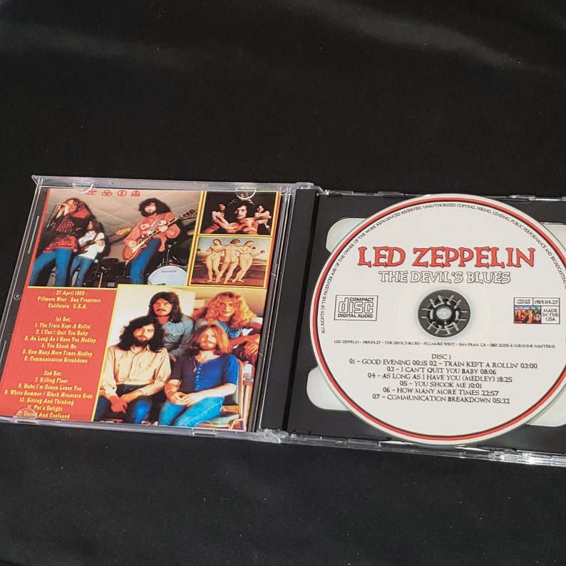 Led Zeppelin Live 2 CD Set the Devil's Blues Live at Etsy