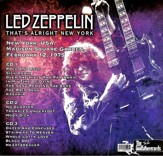 Led Zeppelin 3 CD Set That's Alright New York Live 1975 in MSG NYC Jimmy Page Robert Plant - Etsy Led Zeppelin 3 CD Set That's Alright New York Live 1975 in MSG NYC Jimmy Page Robert Plant - Etsy