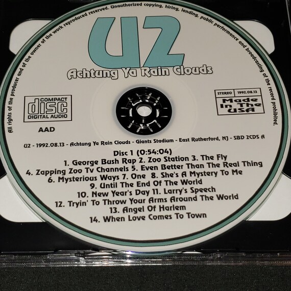 U2 the real thing 1992LIVE KTS 2CD レア！ U2 – The Real Thing – 2 x CD (Digipak, Unofficial Release