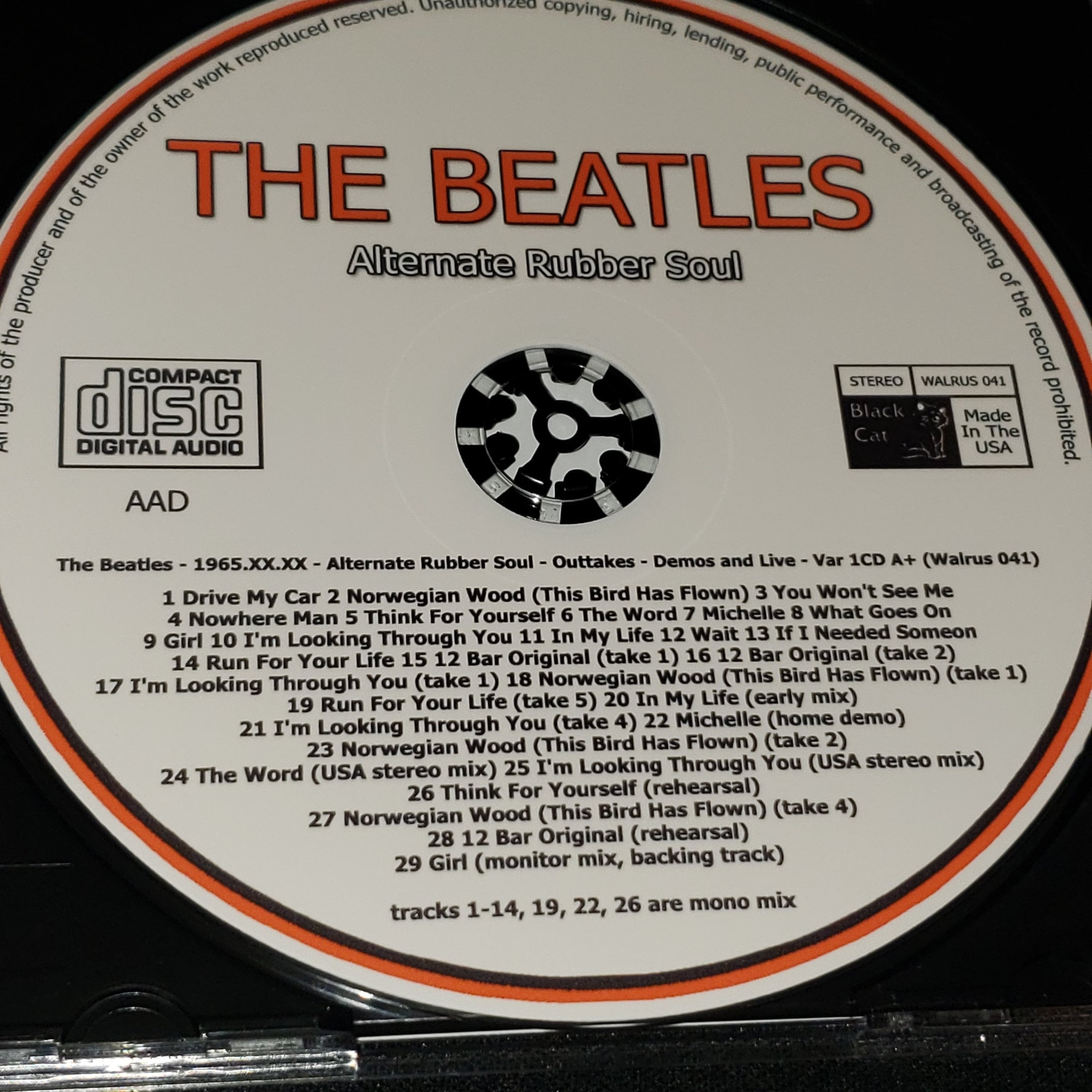 Beatles Rare Signed Rubber Soul Capitol Version Artwork