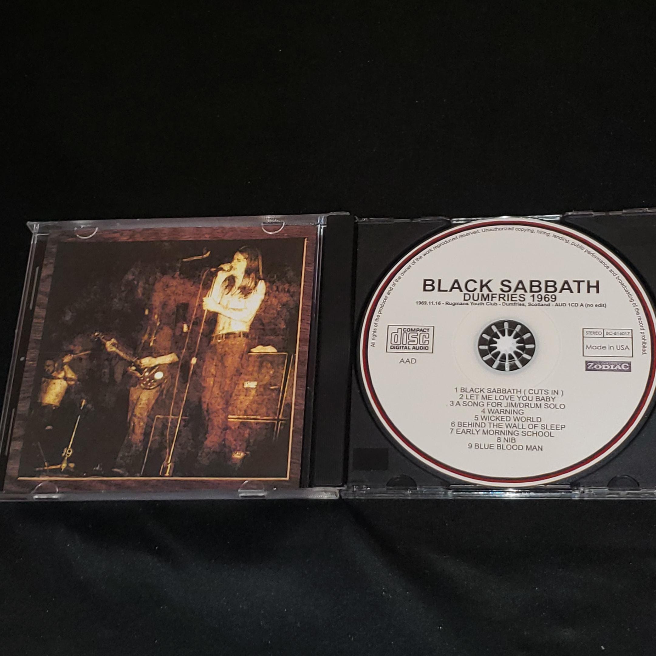 Black Sabbath Live 1 CD 1969 Dumfries Scotland Ozzy Osbourne Tony