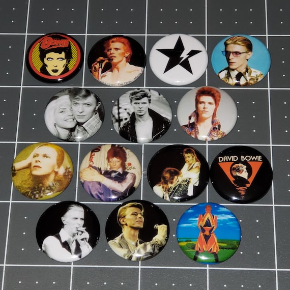 14 David Bowie Buttons 1 Inch Pins Mini Album Vinyl LP Ziggy
