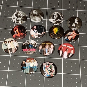 14 Pink Floyd Buttons 1 Inch Mini Vinyl LP Button Pins 60s 70s 80s  Lot C