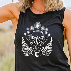 Luna Moth Tank Top, Nature Top, Yoga Tank Top for Woman
