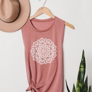 Mandala Tank Top for Woman, Athletic Top, Yoga Tank Top