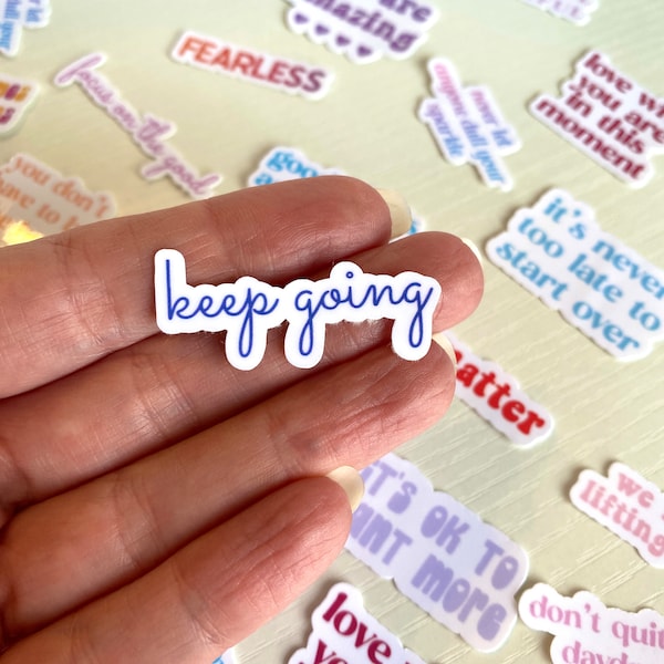 Keep Going Tiny Mental Health Sticker - Mini Journal Stickers - Tiny Sticker - Cute Sticker Pack - Sticker Gift