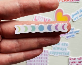 Mini Moon Phase Sticker - Sparkly Sticker - Tiny Moon Sticker