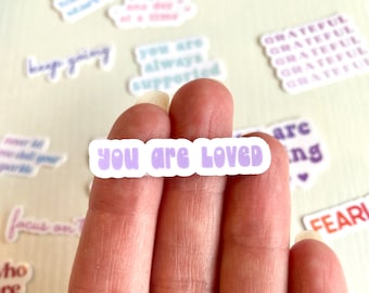 You Are Loved Tiny Sticker - Journal Stickers - Tiny Planner Sticker - Self-Love Sticker Pack - Sticker Gifts