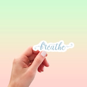 Yoga sticker - Just Breathe - Meditation Sticker - Laptop Decal - Water Bottle Sticker