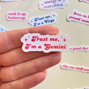 Trust me, I'm a Gemini Tiny Zodiac Sticker